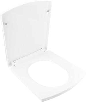 Quiet Close Toilet Seat - Multifunctional PP Material, Slow-Close Mechanism Thickened Rectangular Design Quick Release Hinges, Fits All Regular Toilet Bowls, White