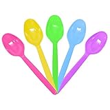 Karat U2100 (Rainbow) 5.9' PS Heavy-Weight Disposable Teaspoon, Rainbow (Pack of 1000)