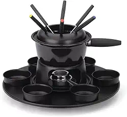 Conjunto para Fondue Forma Inox Lugano Carroussel Preto - 18 peças