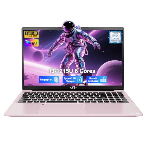 NIMO 15.6" FHD IPS Laptop, i3-1215U 6-Core Up to 4.4GHz (Beats R5 7520U), 8GB RAM 256GB SSD, Wi-Fi 6, Backlit Keyboard, Fingerpr