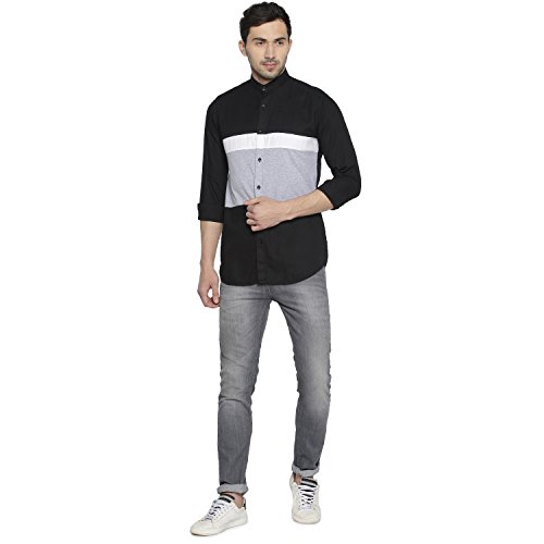Image of CAHOOT Men Mandarin Collar Casual Shirt