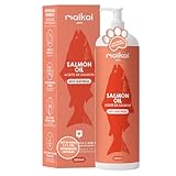 MAIKAI Aceite de Salmón 100% Natural para Perros y Gatos 1L Rico en Omega 3 6 y 9 Refuerza Articulaciones Sistema Inmune y Piel Sana Pelo Brillante y Más Vitalidad
