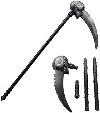 Detachable Grim Reaper Scythe Handheld Sickle Plastic Costume Accessory for Halloween Cosplay Props Haunted House