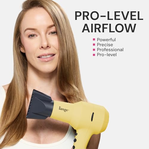 L'ANGE HAIR PowerStyle Turbo Ionic Hair Dryer | 1875 Watt Professional Blow Dryer with Diffuser & Concentrator | Multiple Heat & Speed Settings for Fast Drying | Salon-Grade Styling Tools, Yellow - image 3