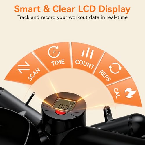 Image of Steppers for Exercise at Home, Mini Stepper with Resistance Bands for Full Body Workout, Portable Stair Stepper for Home, Smooth and Quiet, Stepper Machine with LCD Monitor