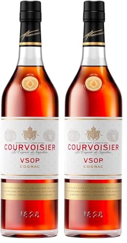 Courvoisier VSOP Cognac – Französischer ausgzeichneter Premium Cognac aus Maison Courvoisier, floraler Stil, Geschenkverpackung, 40% Vol., 1×0,7 l (Packung mit 2)