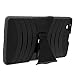 KIQ Shockproof Heavy Duty Impact Drop Protection Case Cover Silicone Outer Layer, Hard Plastic Shell Cover Kickstand for LG G PAD X 8.0 V520/V521, LG G PAD III 8.0 V525 (Hybrid Black)