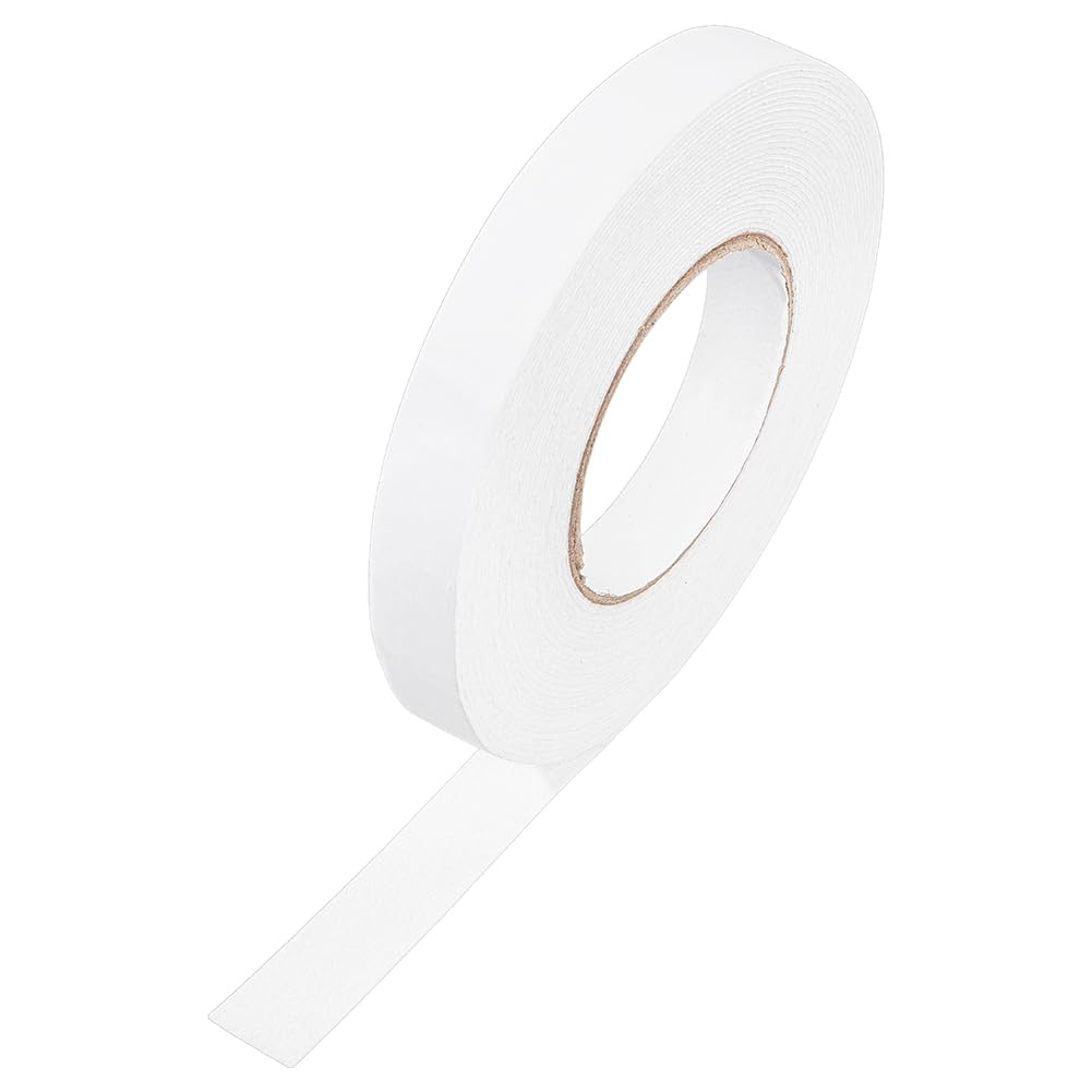 BENECREAT 10m/10.94Yard White Polyester Felt Tape, 20mm/0.79 Inch Wide Self Adhesive Felt Tape for Furniture Chairs Door Window Wall Hardwood Floors Protecting