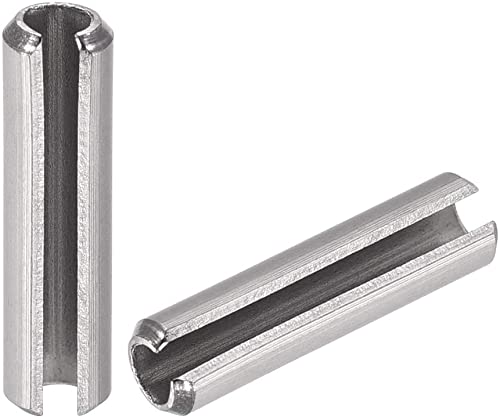 Pasador elástico ranurado - M5 x 30 mm, acero inoxidable 304, pasadores elásticos divididos, acabado liso, 10 unidades