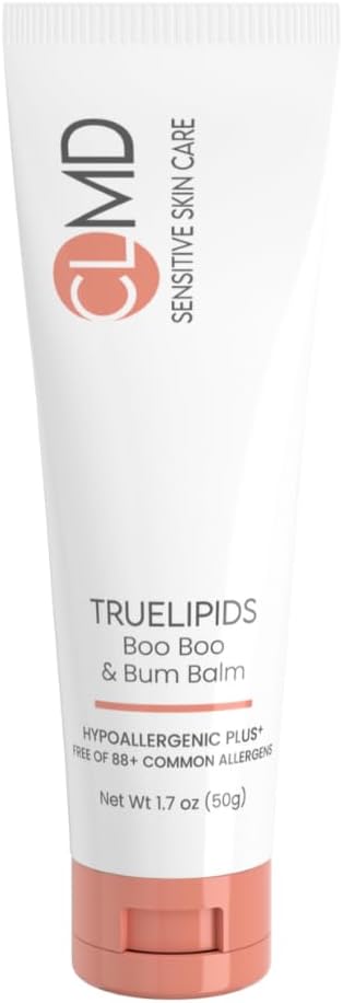 CLMD - TrueLipids Boo-Boo & Bum Balm – Soothing Baby Balm for Diaper Rash, Cuts, Scrapes & Burns – Non-Toxic, Hypoallergenic – Organic Skin Relief – 1.7 fl oz