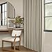 Neutral Linen Pinch Pleated Blackout Curtains 90 Inches Long Extra Wide 60 Inch Width for Sliding Glass Doors Modern Pleated Linen Blend Large Window Drapes Bedroom Living Room Taupe 60x90 1 Panel