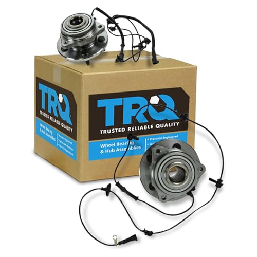 Image of TRQ Front Left and Right Wheel Bearing and Hub Assembly Set 2 Piece Compatible with 2002-2005 Jeep Liberty 4 Wheel ABS Brakes 2006-2007 Liberty