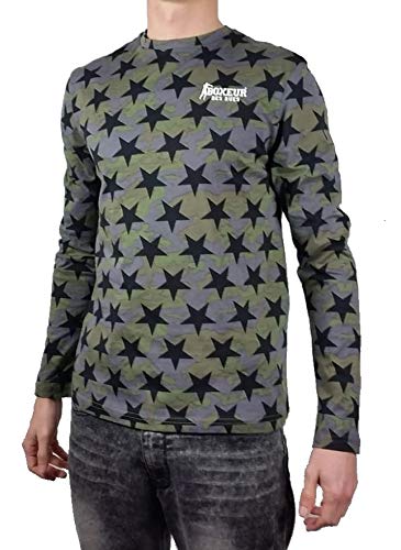 BOXEUR DES RUES - Camiseta de manga larga - para hombre Camouflage Army Verde Militare Large