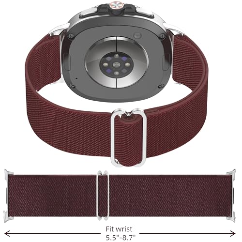 6 Pack Stretchy Braided Bands Compatible With Samsung Galaxy Watch 8 40mm 44mm/Galaxy Watch 8 Classic 46mm,Elastic Nylon Sports Strap,For Both Men And Women