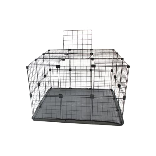 Gaiola para Coelho com Bandeja Higiênica 90x90cm com 60cm Altura Cercado para Porquinho da Índia(PRE
