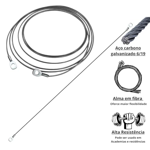 Cabo Aço Para Estação De Musculação Athletic Works Voador Peitoral