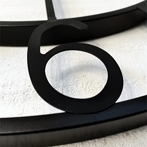 Qukueoy 30 Inch Thicker Metal Large Wall Clock Home Decorative Industrial Clocks With Big Arabic Numerals,Retro Oversized Clock For Living Room Decor,Battery Operated(Black) #TOP1