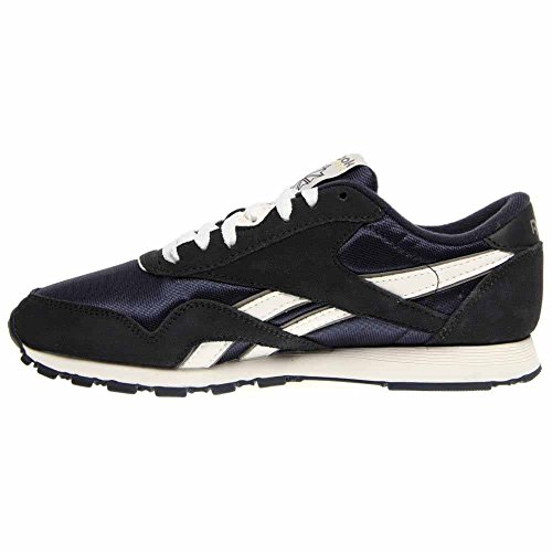 Reebok Women's Classic Nylon Sneaker, Classic Team Navy/Platinum, 9.5