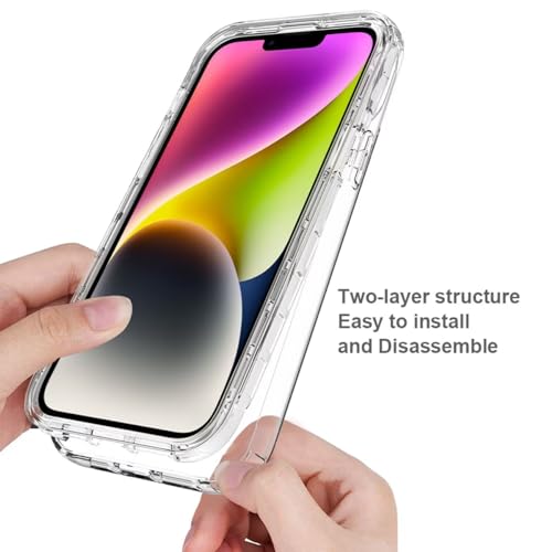 Coque iPhone 15 Plus antichoc transparente avec protection écran verre