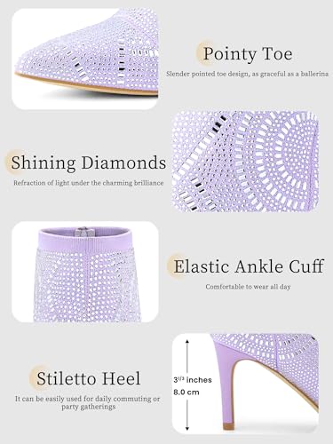 Perphy Pointed Toe Rhinestone Stiletto Heel Ankle Booties2