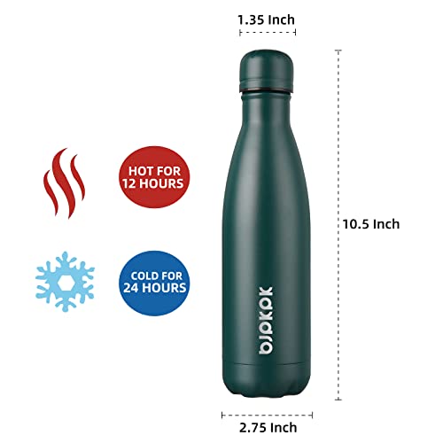 Image of BJPKPK 17 oz Insulated Water Bottle, Stainless Steel Flask, Leak Proof