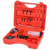 CALLARON Professionelle Vakuumpumpe für Bremsenentlüftung mit Digital-Manometer - Universelles Kfz-Werkzeugset für Pkw/LKW/Motorrad inkl, 6 Adaptern & Stoßfestem Gehäuse Syste