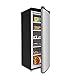 Commercial Cool Upright Freezer, Stand Up Freezer 6 Cu Ft with Reversible Door, Black with VCM Door