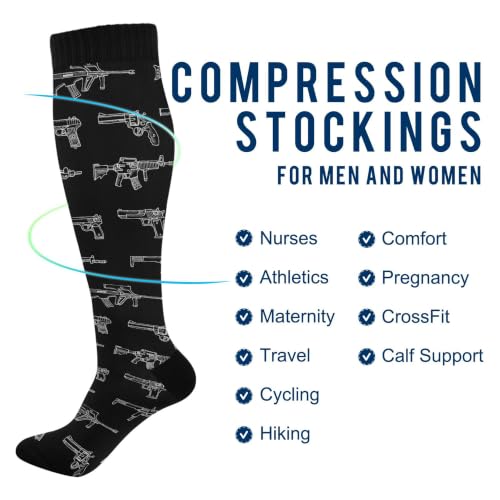 Image of Fisyme Socks for Women Men Warm Comfort Athletic Crew Running Hiking Cycling Compression Socks