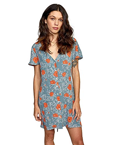 RVCA Women's Avery Woven Short Sleeve Dress