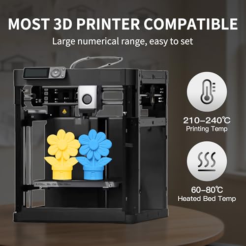 Image of RAMBERY Matte PLA Filament Bundle 1.75mm, 8 Colors 3D Printer Filaments Dimensional Accuracy + /- 0.02mm, 8 Pack Multicolors Fit Most FDM Printers, 200gX8 Spools