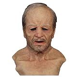 Masque d'halloween vieil homme réaliste Cosplay Costume masques en Latex pour adultes décoration de fête effrayant horreur mascarade Performance accessoires de film