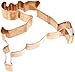 Old River Road Reindeer Shape Cookie Cutter, Copper