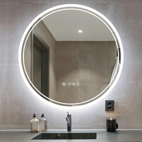 Miroir de salle de bain design rond LED Ø 50 cm haut de gamme - 2