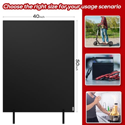 Miniatura 2 de Manta Ignífuga, Manta De Fuego Para Scooter Eléctrico Y Bicicleta Eléctrica, De Emergencia Contra Incendios, De Batería De Litio, 100x125cm