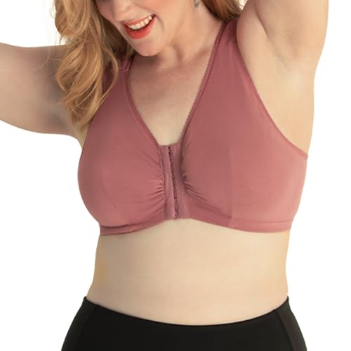 Image of LEADING LADY, Meryl, Front-Closure Cotton Bra, Comfort Sleep for Women, Breathable, Unlined, Full Coverage, Wireless, 36A-56H