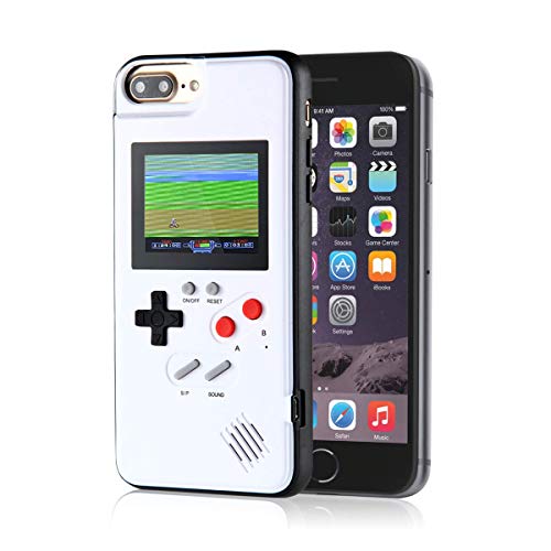 Gameboy iPhone Case Playable Gameboy Case for iPhone, Handheld Game Console Gameboy Phone Case Retro Gaming Phone Case Protective Cover with 36 Games Full Color Display (White, iPhone 11)