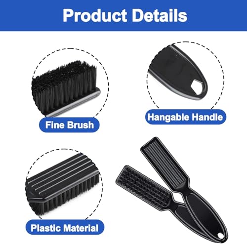 Xumann 6-Piece Fade Brush Set - Barber & Styling Tool for Men & Women (Black), 6 PCS - Image 4