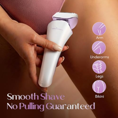 Image of Electric Body Shaver Trimmer for Women - BEAUTYCARE Cordless Razor for Women Portable Lady Shaver for Legs, Arm, Underarms, Bikini, USB Rechargeable, Wet & Dry Waterproof Bikini Trimmer for Woman, Purple
