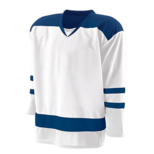 Holloway Adult Faceoff Hockey Jersey Mens-White/Royal Small