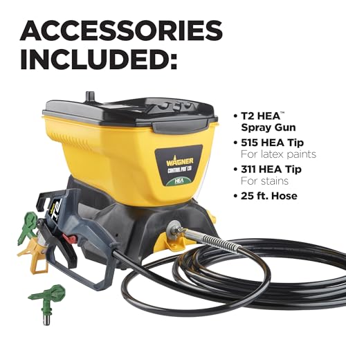Wagner Spraytech 2467899 Control Pro 130 Power Tank Paint Sprayer Kit, High Efficiency Airless with Low Overspray, Including 515 & 311 Tips for Large Projects by Wagner - Image 4