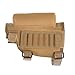 GVN Portable Adjustable Tactical Buttstock Shell Holder Cheek Rest Pouch Holder Pack with Ammo Carrier Case FDE