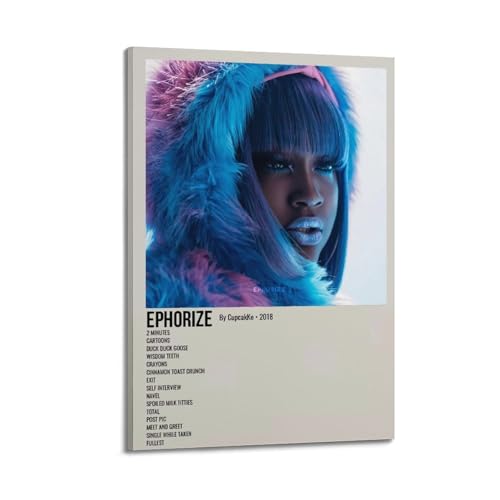 YRGGYRC Cupcakke Poster mural esthétique sur toile pour salon, chambre à coucher, 30 x 45 cm, style cadre