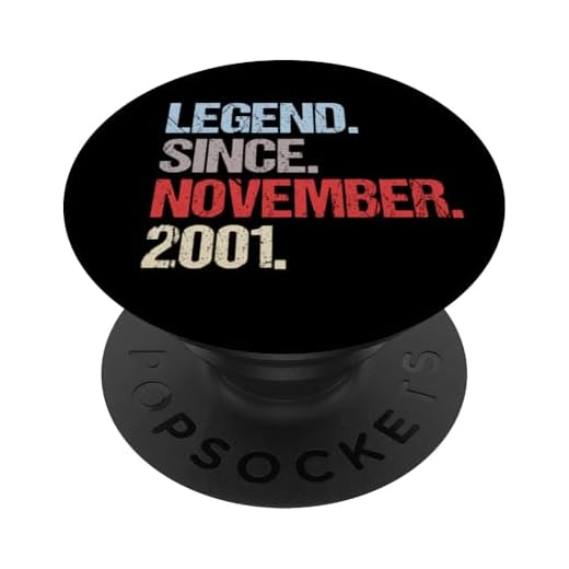 Leyenda Desde noviembre 2001 Cumpleaños Vintage PopSockets PopGrip Intercambiable