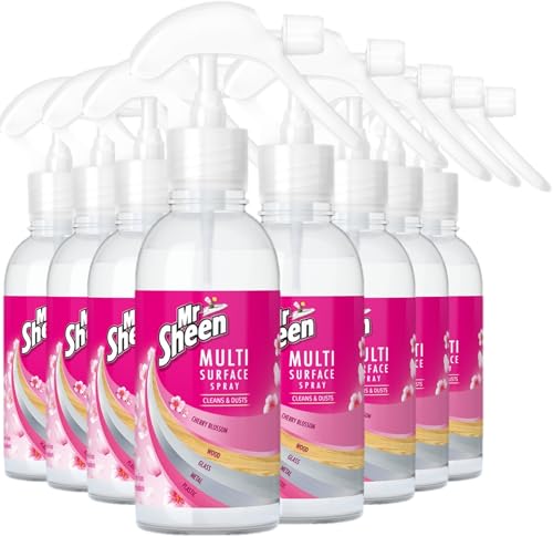 Mr Sheen Aerosol Free Spray - 237ml - Cherry Blossom Mist - Pack of 8