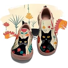 Womens Art Painted Travel Shoes Slip On Fashion Sneaker Lightweight Comfort Casual Leather Loafers