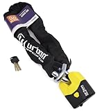 URBAN U8K100 Kettenschloss Motorrad Motorradschloss Vorhängeschloss und Kette, Sicherheit 20/20 mit Zulassung SRA, Gehärteter Stahl, Glieder 15mm Durchmesser, Sicherheitsschloss Motorrad, 100cm