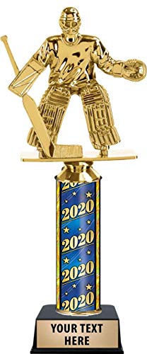 Crown Awards Hockey Goalie Male Trophies, Personalized 2020 Hockey Goalie Male Trophy, Custom