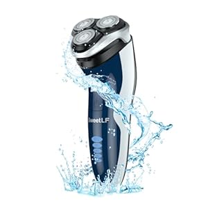 Electric Razor for Men, 2023 News Electric Shaver for Men Waterproof/Rechargeable/LED Display, Men’s Electric Shavers Wet & Dry Rotary Shavers Gift for Dad Husband Boyfriend (Navy Blue)
