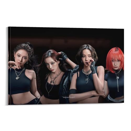 Aespa �G�X�p Hot Mess ���y�L�����o�X�|�X�^�[ (14) �z�[������ �p�l�� �ǃA�[�g ����Ǌ|�� �G�� �ŉ� �|�p��i �C���e���A08x12inch(20x30cm)