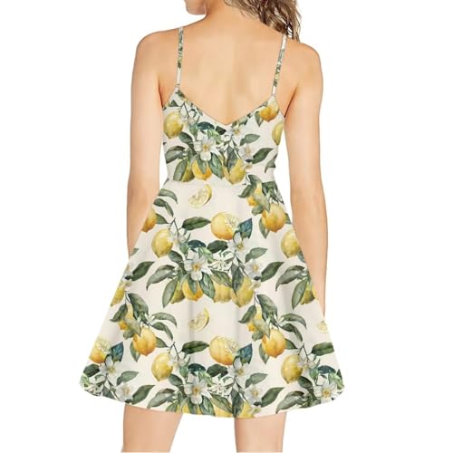 Image of Biyejit Women Casual Loose Dress Strap Long Summer Beach Swing Dress